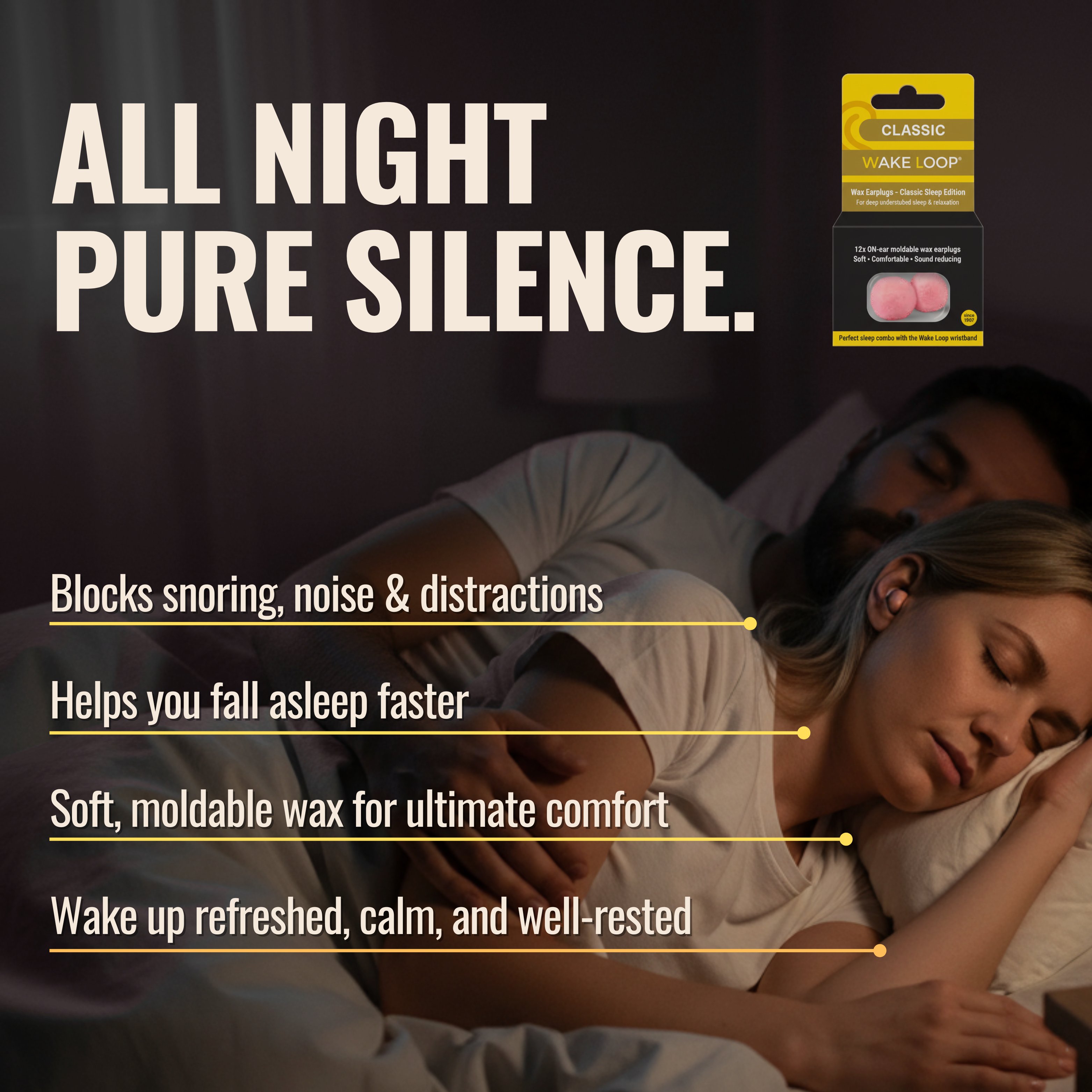 12 Pairs Wax Earplugs | Peaceful, Soundless Sleep
